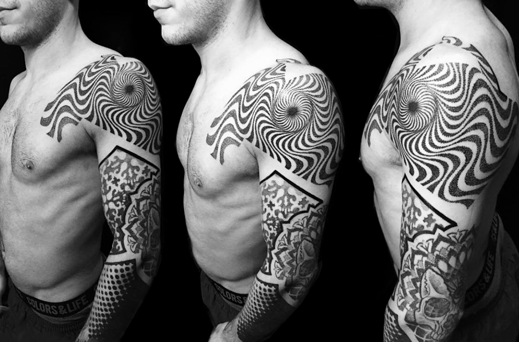 amazing geometric tattoo