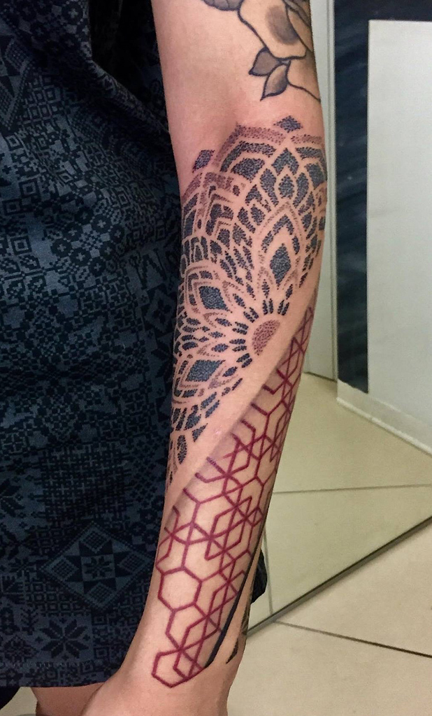awesome geometric tattoo
