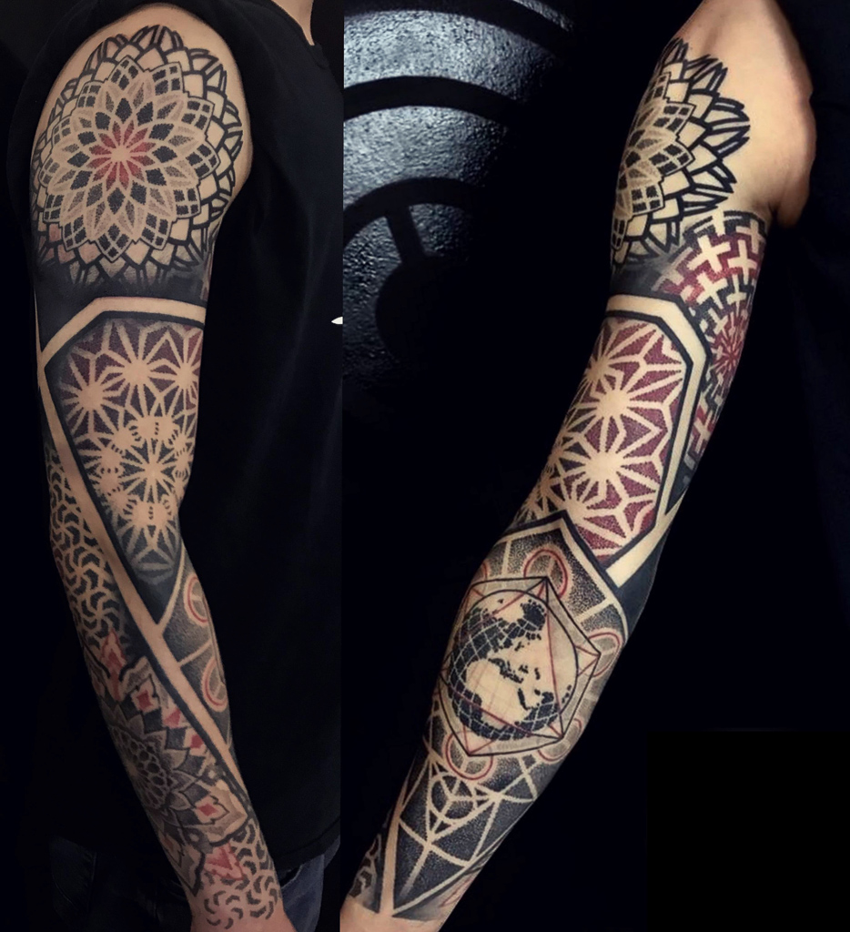 modern geometric tattoo
