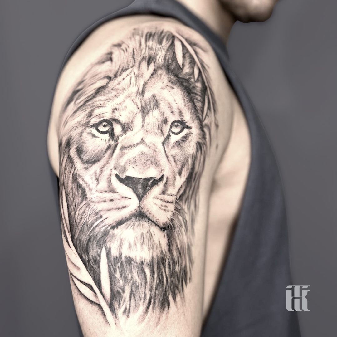 edubetattoo tattoo lion arm