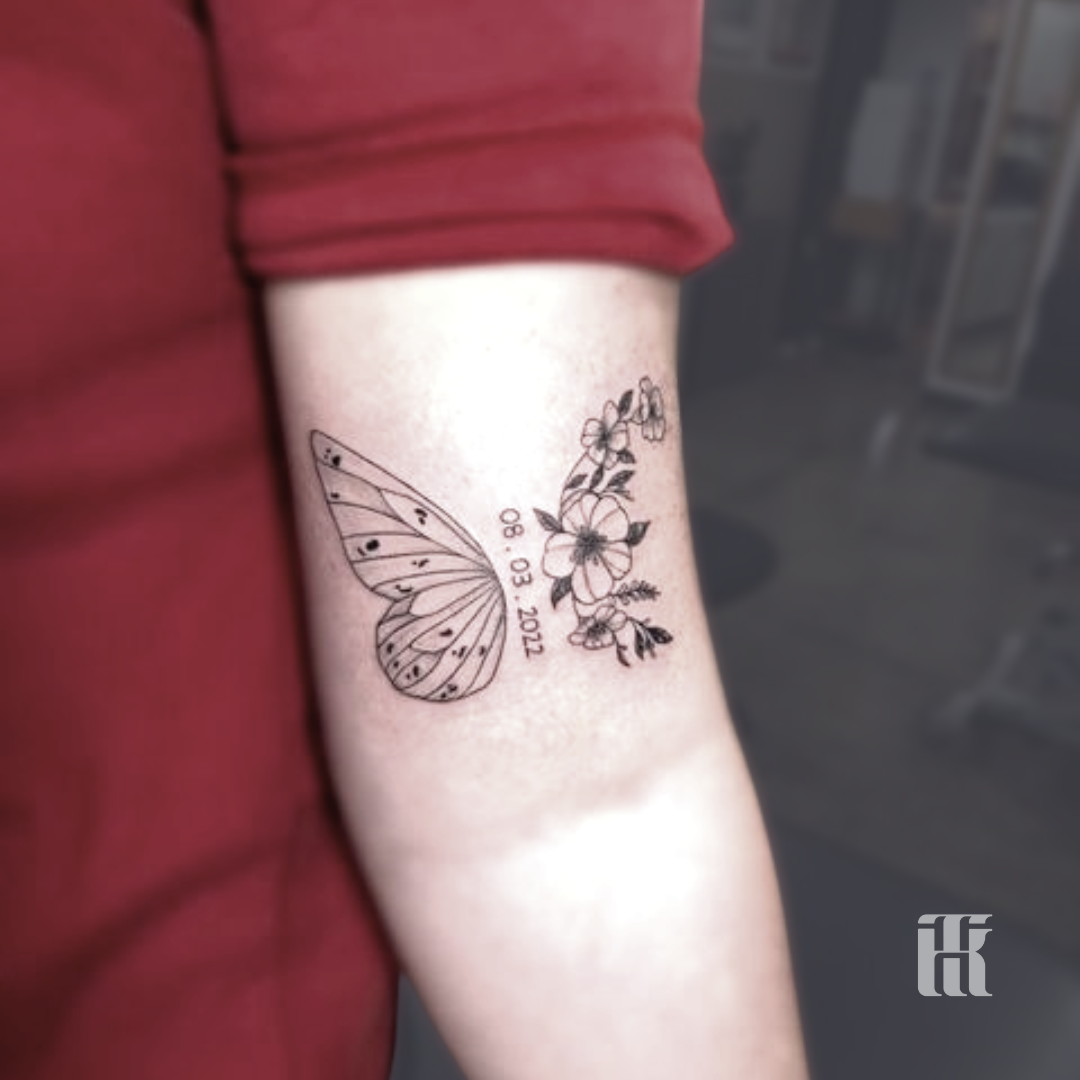 marcella ink tattoo butterfly arm