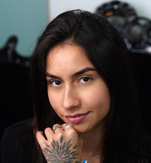 Marcella Junquiera, tattoo artist at Kaleidoscope Tattoo Studio, Bondi NSW